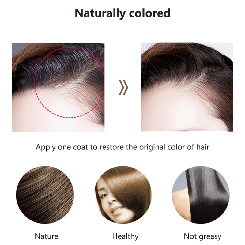 Crema de Color de Cabello Temporal Negro Marrón para Cobertura de Canas
