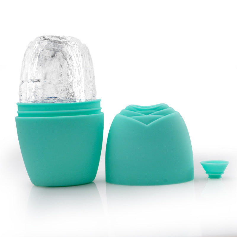 Herramienta de Masaje Facial con Rodillo de Hielo y Base de Silicona