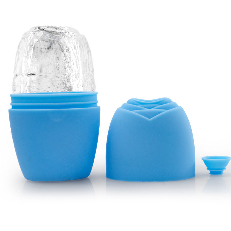 Herramienta de Masaje Facial con Rodillo de Hielo y Base de Silicona