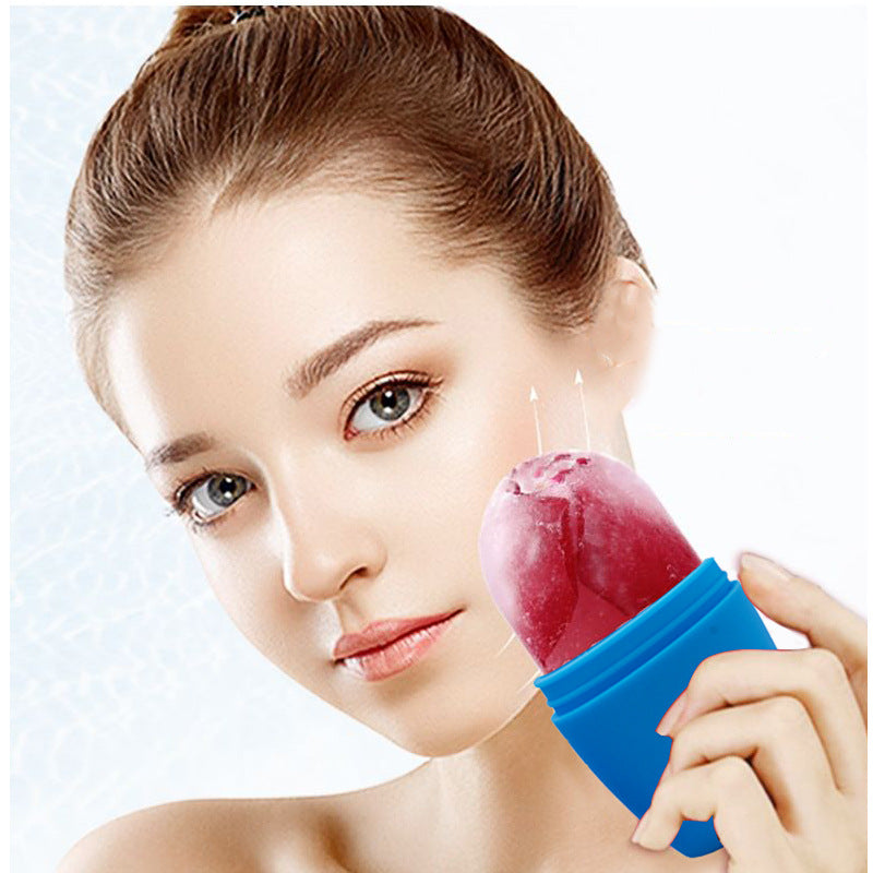 Herramienta de Masaje Facial con Rodillo de Hielo y Base de Silicona