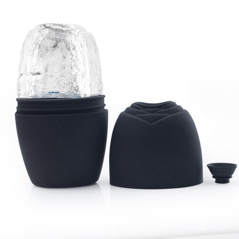 Herramienta de Masaje Facial con Rodillo de Hielo y Base de Silicona