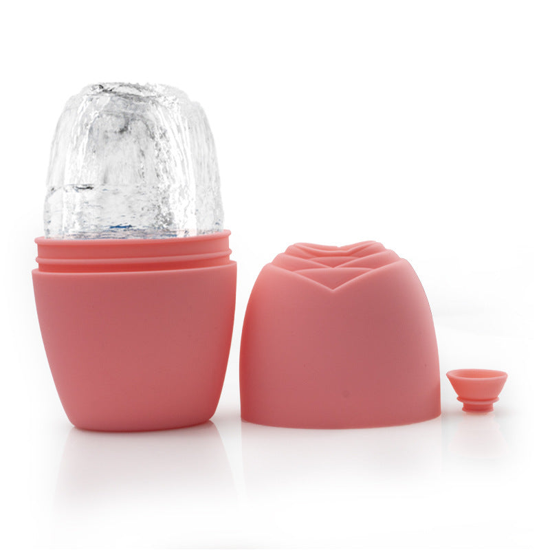 Herramienta de Masaje Facial con Rodillo de Hielo y Base de Silicona