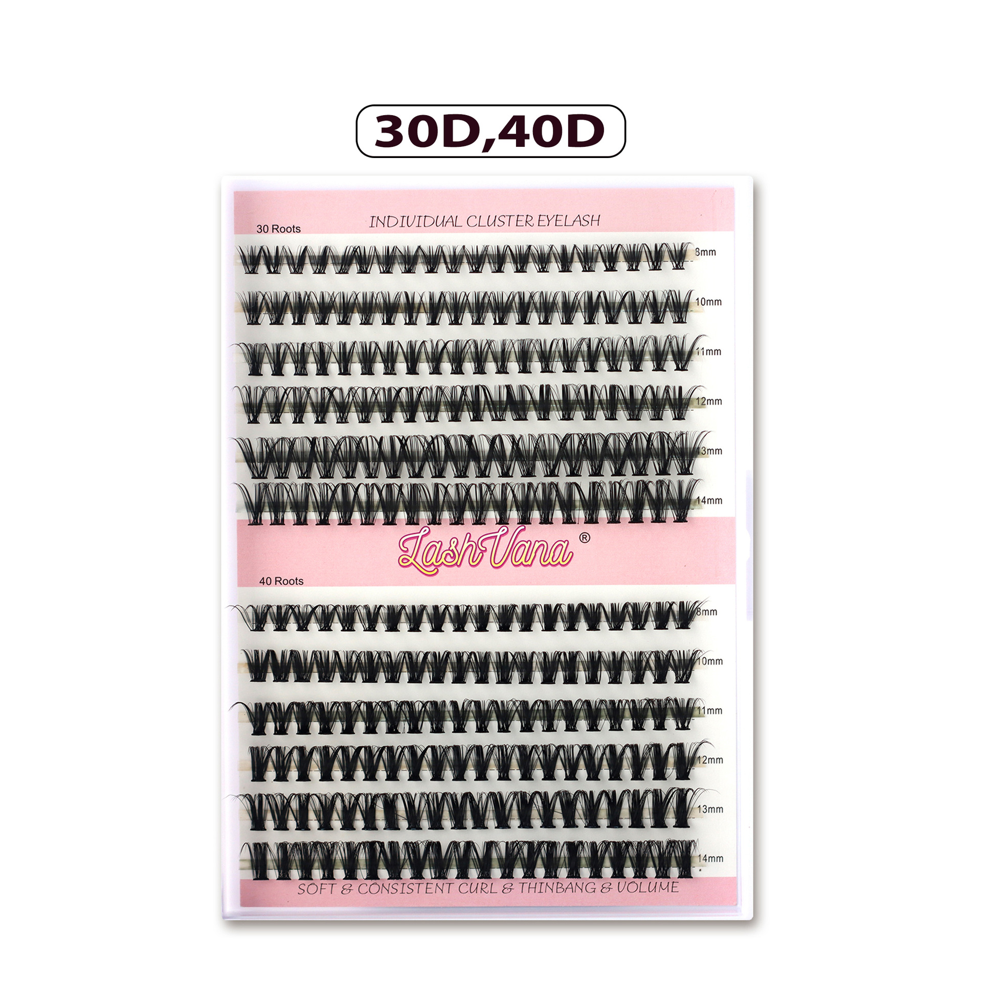 DIY Eyelash Extension Kit - 240pcs Cluster Lash with Bond & Seal