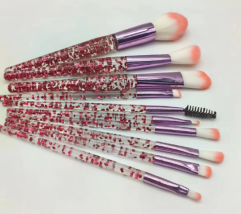 Set de Brochas de Maquillaje de 10 - Para Rostro, Ojos y Contornos